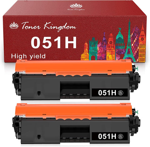 Toner Kingdom Compatible Toner Cartridge Replacement for Canon 051H 051 High Capacity for Canon ImageCLASS MF267dw LBP162dw MF264dw MF267dw Printer (Black, 2-Pack)