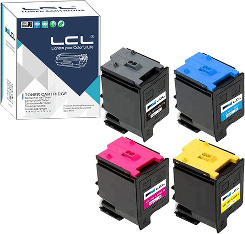 LCL Compatible Toner Cartridge Replacement for Sharp MX-C30 MX-C30NT MX-C30NTB MX-C30NT-B MX-C30NTC MX-C30NT-C MX-C30NTM MX-C30NT-M MX-C30NTY MX-C30NT-Y (4-Pack Black Cyan Magenta Yellow)