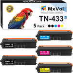 MxVol Compatible Toner Cartridge Replacement for Brother TN-433 TN-431 TN433 Brother MFC-L8900CDW HL-L8360CDW MFC-L8610CDW HL-L8260CDW L9310CDW Printer Toner (2*TN433BK TN433C TN433M TN433Y, 5-Pack)