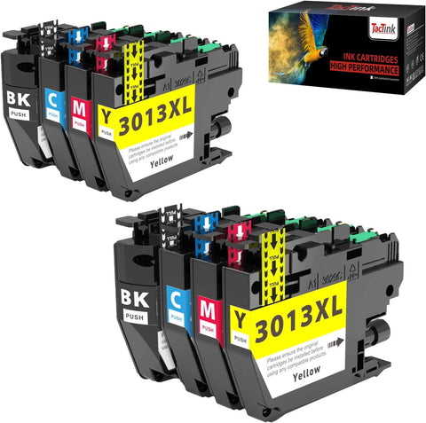 TacTink LC3013 Ink Cartridges, Compatible Ink Cartridge Replacement for Brother LC-3013 LC 3013 XL use with Brother MFC-J491DW MFC-J497DW MFC-J690DW MFC-J895DW Printer (2Black 2Cyan 2Magenta 2Yellow)