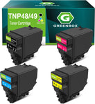 GREENBOX Compatible TNP49 TNP48 Toner Cartridge Replacement for Konica TNP49 TNP48 A95W430 A95W330 A95W230 A95W130 for Konica Minolta Bizhub C3351 C3851FS C3350 C3850 C3850FS Printer (4-Pack, KCMY)