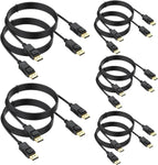 UVOOI 4K DisplayPort Cable 3FT 10-Pack, Display Port to Display Port Cable for Monitor DP to DP Cable Male to Male Adapter 4K@60Hz, 2K@144Hz, 1080P