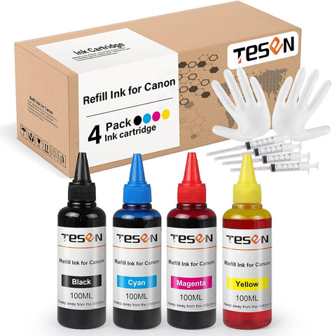 TESEN PG-275 Ink Refill Kit for PG-275XL PGI-280 PGI-270 PG-1200 PG-2200 PG-210 PG-240 PG-245 PG-260 PGI-250 Canon 250XL 270XL 280XXL 1200XL 2200XL 210XL 240XL 245XL 260XL Ink Cartridge 4 Color Set