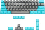 Happy Balls 60% Keycaps Side Printed PBT Keycap Set 60 Percent SeMi Profile Thick Cherry MX Key Caps with Key Puller for US-ANSI Layout 61 68 60% MX Switches Mechanical Keyboard(Blue Gray Combo)
