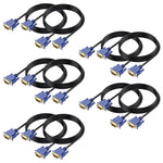 UVOOI VGA Cable 6FT 10-Pack, VGA Cord VGA to VGA Monitor Cable Gold-Plated SVGA Cable 1080P HD15 Male to Male