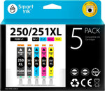 Smart Ink Compatible Ink Cartridge Replacement for Canon PIXMA PGI-250XL CLI-251XL PGI 250 CLI 251 XL (1 PGBK & 1 BK/C/M/Y 5 Combo Pack) to use with MX722 MX922 iP7220 iX6820 MG5420 MG5422 MG5520