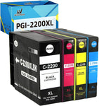 PGI-2200XL Compatible Canon PGI 2200 XL Pigment Ink Cartridges Work for Canon Maxify MB5420 MB5120 MB5320 MB5020 iB4120 iB4020 Printers (Black/Cyan/Magenta/Yellow, 4-Pack)