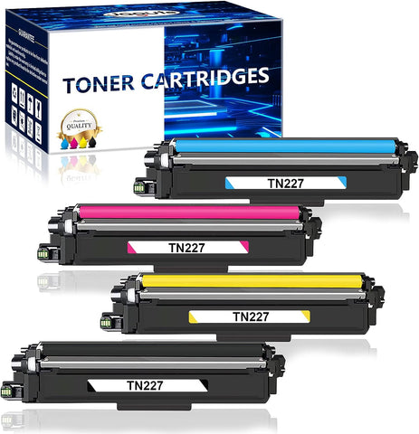 Jagute TN227 Compatible Toner Cartridges Replacement for Brother TN227 TN227BK TN223 TN-223 Work with MFC-L3750CDW MFC-L3710CW MFC-L3770CDW HL-L3290CDW HL-L3290CDW Printer 4 Pack