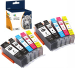 Tyjtyrjty Compatible Ink Cartridges Replacement for PGI-280 PGI-280XXL CLI-281 CLI-281XXL - for Pixma TR8520 TS9120 TS8120 TS6120 TR7520 TS6220 TS8220 TS9520 TS9521C(3SET 10PK)