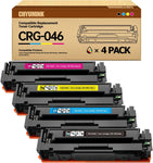 JC Toner Compatible Toner Cartridge Replacement for Canon 046A (Black Cyan Magenta Yellow, 4-Pack)
