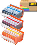 HGZ Compatible Ink Cartridge Replacement for Canon PGI-220 PGI220 CLI-221 CLI221 Used for PIXMA MP560 MP620 MP620B MP640 MP980 MP990 MX860 MX870 (6 Cyan, 6 Magenta, 6 Yellow, 18-Pack)