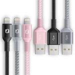 iPhone Charger 6ft, 3Pack [Apple MFi Certified] Durable Nylon Braided USB Lightning Cable iPhone Charger Fast Charging Cord Compatible with iPhone 14 13 12 11 Pro Max XS XR X 8 7 6 5 Plus, Multicolor