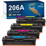 206A with Chip LemeroUexpect Compatible Toner Cartridge Replacement for HP 206A 206X Toner Cartridge 4-Pack W2110A for Color MFP Pro M255dw M283fdw M283cdw M283 Printer Black Cyan Magenta Yellow