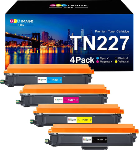 GPC Image Flex Compatible TN227 Toner Cartridge Replacement for Brother TN227 TN 227 TN223 Compatible with Brother HL-L3270CDW MFC-L3750CDW MFC-L3710CW MFC-L3770CDW HL-L3210CW HL-L3290CDW?4 Pack?