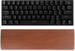 Linkidea Wooden Keyboard Wrist Rest Compatible with 60% 61Keys Compact Keyboard, Compact Gaming Mechanical Keyboard Rosewood Wrist Rest Hand Palm Pad, for Computer, Laptop Typing, Gaming (Rosewood)