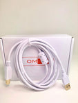 OMNIHIL White 8 Feet Long High Speed USB 2.0 Cable Compatible with HP Color Laserjet Enterprise M553