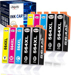 Jagute 564 Ink Cartridges Replacement for HP 564 XL 564XL Use with HP Officejet 4620 4622 DeskJet 3525 3526 3520 Photosmart BB550 C3640 C6350 C6380 D5445 D5460 D7560 5510?4BK/2C/2M/2Y? 10 Pack