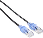 Monoprice Cat6A Ethernet Network Patch Cable - 20 Feet - Black | 5-Pack, 10G - SlimRun Series