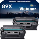 CF289X 89X Black Toner Cartridge 2 Pack (with Chip) Compatible Replacement for HP 89X CF289X 89A CF289A for HP Laserjet Enterprise M507n M507dn M507x MFP M528dn M528f M528c M528z M507 M528 Printer