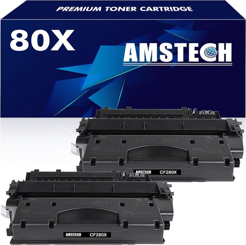 80X CF280X 2 Pack Toner Cartridge Compatible CF280XD Replacement for HP 80X CF280X 80A CF280A Toner Cartridge for HP Laserjet Pro 400 M401A M401D M401N M401DNE MFP M425DN Printer Black