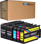 5 Pack Compatible Ink Cartridge Replacement for HP 932XL 933XL Combo, Work with HP Officejet 6700 6600 6100 7612 7610 7110 (2 Black, 1 Cyan, 1 Magenta, 1 Yellow), 5-Pack