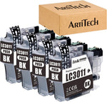 ARTITECH Compatible Ink Cartridge Replacement for Brother LC3011 LC-3011 BK Black Ink Work for Brother MFC-J491DW MFC-J497DW MFC-J690DW MFC-J895DW Printers, 4 Pack LC3011 BK Compatible Ink Cartridges