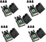 YIOVVOM Connector DB9 RS232 D-SUB Serial Adapters (5 PCS Female Adapter)