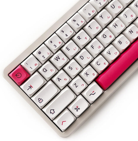 XDK Custom Keycaps 126 Keys(PBT XDA Dye-Sub) Cute Pink Japanese Keycap Set