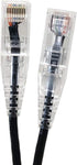 MICRO CONNECTORS Ultra Slim 25 Feet (28AWG) Cat6 Utp RJ45 Patch Cables, Pack of 5, Black (E08-025B-SL5)