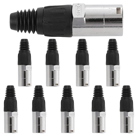 ANMBEST 10PCS Round IP65 Dustproof Waterproof Connector, Compatible with RJ45 Cat5/5e/6 8P8C Female Ethernet Panel Mounting Shielded Waterproof Connector