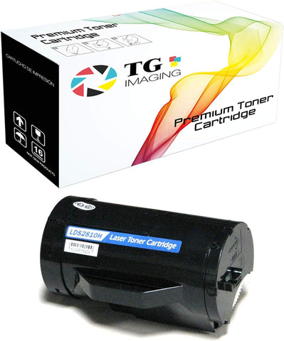 (1-Pack) TG Imaging 1xBlack Compatible S2810X Toner Cartridge Replacement for S2810DN (High Yield, 6,000 Pages) Work in Dell H815DW S2810DN S2815DN Toner Printer (593-BBMF)