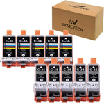 Intactech PGI-35 CLI-36 Compatible with Canon Printer 35 36 Ink Cartridges Work for Canon PIXMA TR150 iP110 iP100 mini260 mini320 Printer (PGI-35BK / CLI-36C, 10-Pack)