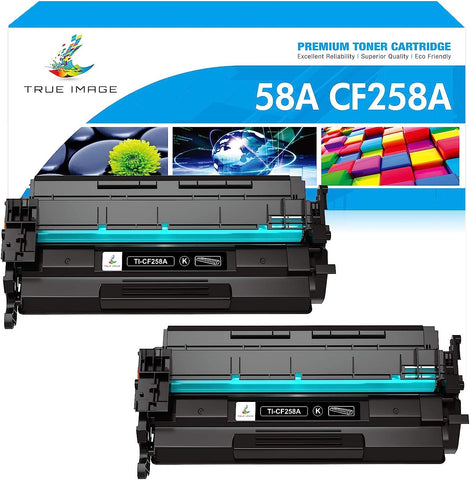 TRUE IMAGE Compatible Toner Cartridge Replacement for HP 58A CF258A 58X CF258X M428fdw HP Pro M404n M404dn M404dw MFP M428fdn M428dw M304 M404 M428 Printer Toner (Black, 2-Pack)