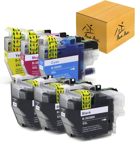 LC3029 Ink Cartridge Replacement for Brother LC3029XXL LC3029 Work with Brother MFC-J6935DW MFC-J5830DW MFC-J5830DWXL MFC-J6535DW MFC-J6535DWXL MFC-J5930DW (Black, Cyan, Magenta, Yellow, 6 Pack)