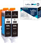 LCL Compatible Ink Cartridge Replacement for Canon PGI-280 PGI-280XL PGI-280XXL PGBK PIXMA TR7500 TR7520 TR8500 TR8520 TR8620 TS6120 TS6220 TS6320 TS702 TS8120 TS8220 TS8320 TS9100 (2-Pack PGBK)