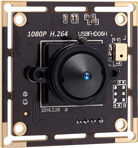 ALPCAM USB Camera Module 2MP HD 1080P Webcam 0.01LUX Low Illumination USB Camera for Industrial,H.264 Compress Format USB Camera with 3.7mm Pinhole Lens Lens for Android Windows Linux