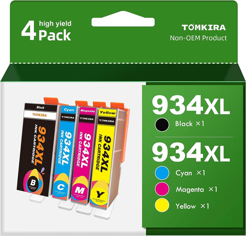 934 and 935 Ink Cartridges Replacement Compatible for HP 934 XL and 935 XL Ink Cartridges Combo Pack Work with HP Officejet Pro 6830 6230 6815 6835 6812 6800 6820 6220 Printers (BCMY, 4 XL Pack)