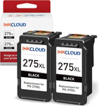 INKCLOUD 275XL Black Ink Cartridges High Capacity Replacement for Canon PG-275 XL PG275 Black (4981C001) for Canon PIXMA TS3522 TS3520 TR4720 Printer, 2Pack