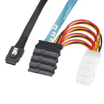 Heretom Internal Mini SAS SFF-8087 to (4) 29pin SFF-8482 connectors with SATA Power, 1M / 3.3FT