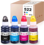 MYTONER Compatible Ink Bottle Replacement for Epson 522 T522 Refill Ink for ET-2720 Workforce ET-4700 Printer (Black, Cyan, Magenta, Yellow,-4P)