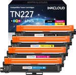 INKCLOUD TN-227BK/C/M/Y Compatible Toner Cartridge Replacement for Brother TN227 TN223 Work with HL-L3290CDW MFC-L3770CDW MFC-L3750CDW HL-L3270CDW HL-L3210CW Printer (Black Cyan Magenta Yellow 4 Pack)