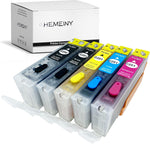 HEMEINY PGI-250XL CLI-251XL Full Refillable Ink Cartridge for Pixma MG5420 IP7220 MX722 MX922 MG5520 MG6420 MG5620 MG6620 MG5522 Ix6820 Printers 5PK PGI250 CLI251 Ink