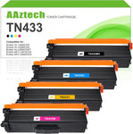 A Aztech Compatible TN433 Toner Cartridge Replacement for Brother TN433 TN-433 TN433BK TN431 MFC-L8900CDW HL-L8360CDW HL-L8260CDW MFC-L8610CDW HL-L8360CDWT Printer (Black Cyan Yellow Magenta 4-Pack)