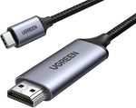 UGREEN USB C to HDMI Cable for Home Office 10FT, Braided Type C to HDMI Cable 4K@60Hz Thunderbolt 4/3 to HDMI, Compatible with MacBook Pro Air, iPad Pro, Surface Book 2, Galaxy S23, S22, Steam Deck