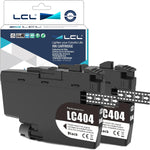 LCL Compatible Ink Cartridge Replacement for Brother LC-404 LC404 LC-404BK LC404BK MFC-J1205W MFC-J1205W XL MFC-J1215 MFC-J1215W Printers (2-Pack Black)