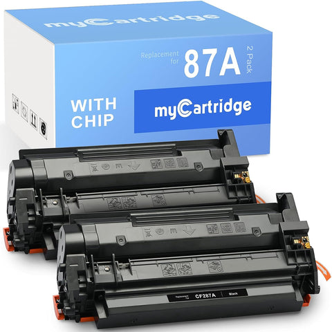 myCartridge Compatible Toner Cartridge Replacement for HP 87A CF287A (Black, 2-Pack) Fit Laserjet Enterprise M506dn M506N M506X M506 MFP M527dn M527z M527f Pro M501dn M501n