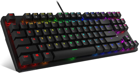 TECWARE Phantom 87 Key Mechanical Keyboard, RGB led, Outemu Brown Switch