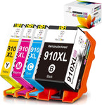 Miss Deer 910XL Ink Cartridges for HP Printers for HP 910 XL 910XL Ink Cartridge Combo Pack Compatible with Officejet Pro OfficeJet Pro 8020 8025 8035 8022 8028 Printer (4 Pack)