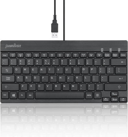 Perixx PERIBOARD-426 Wired Mini Low Profile Keyboard (Wired USB), US English Layout (11665)