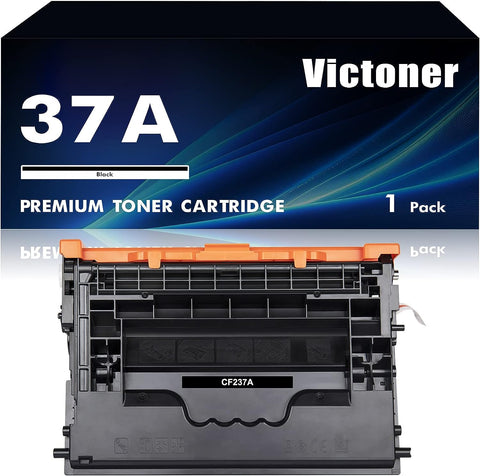 37A CF237A Toner Cartridge 1-Pack Compatible Replacement for HP 37A Black Toner Cartridge for HP Laserjet Enterprise M607n M607dn M608n M608dn M607 M608 M609 MFP M631 M632 M633 Series Printer